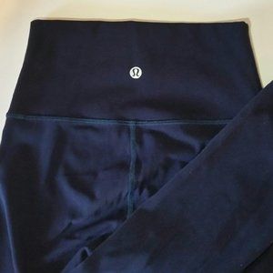 lululemon athletica navy blue leggings 25"